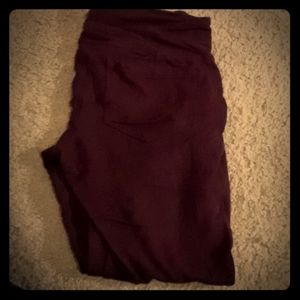 Burgundy Jeggings
